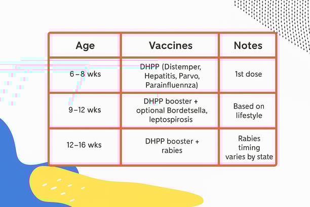 puppy vaccine schedule
