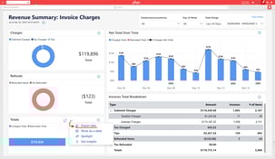 An example of a report dashboard in Gingr's business analytics tool.