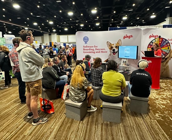 Gingr trade show booth