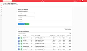 An example of a financial report in Gingr's payment processing tool that you can use to quickly reconcile payments.
