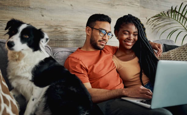 pet parents ordering a special treat for their dog through their customer portal