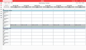 An example of an appointment calendar in Gingr's pet scheduling software.