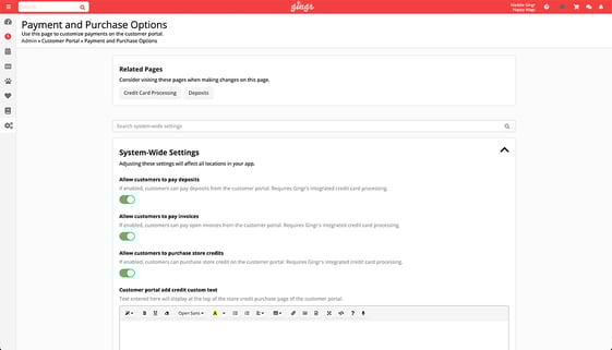 A screenshot of the pricing settings in Gingr’s boarding software.