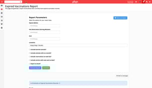 A screenshot of a standard report offering in Gingr's business analytics software.