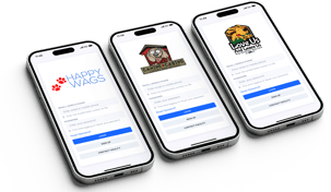 Examples of how you can apply your branding to the Pet Parents Mobile App.