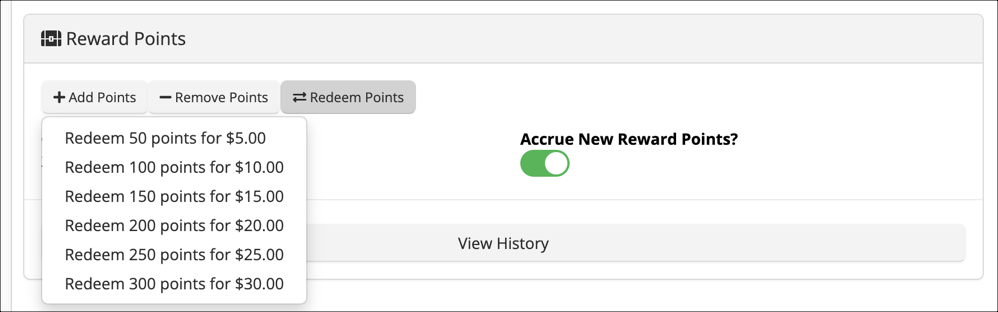 redeem points in Gingr screenshot