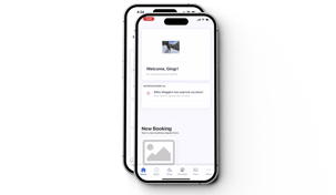 A screenshot illustrating how easy it is to use Gingr's Pet Parents Mobile App, with no development required.