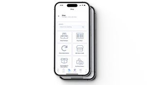 A screenshot of shopping functionalities within the Pet Parents Mobile App.